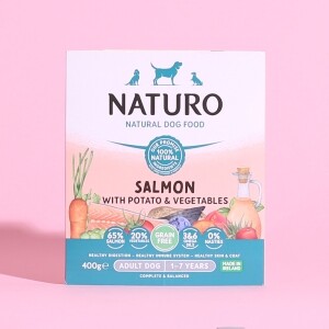내추로 그레인프리 강아지 습식 사료 연어&채소 400g