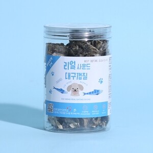 (1+1) 리얼사운드 대구껍질 큐브 강아지 간식 120g