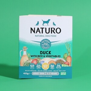 내추로 강아지 습식 사료 오리&현미 채소 400g
