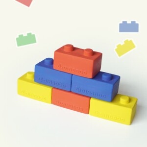 딩독 블럭 놀이 - 라텍스 삑삑 토이