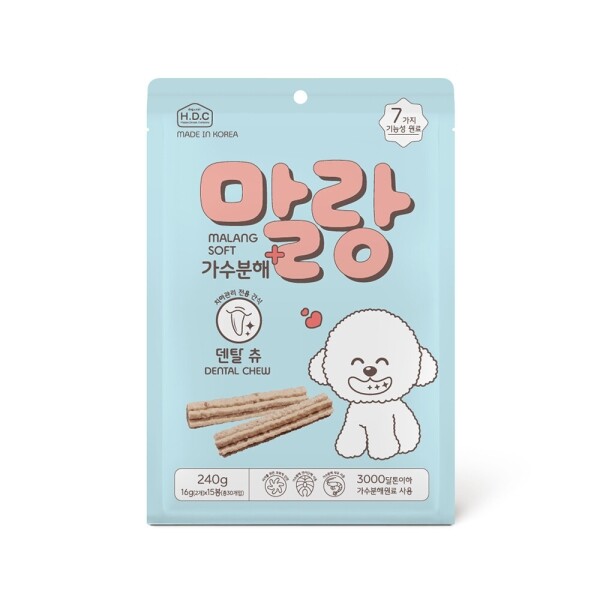 아르깡시엘,아스쿠 말랑 가수분해 덴탈츄 강아지껌 15개입